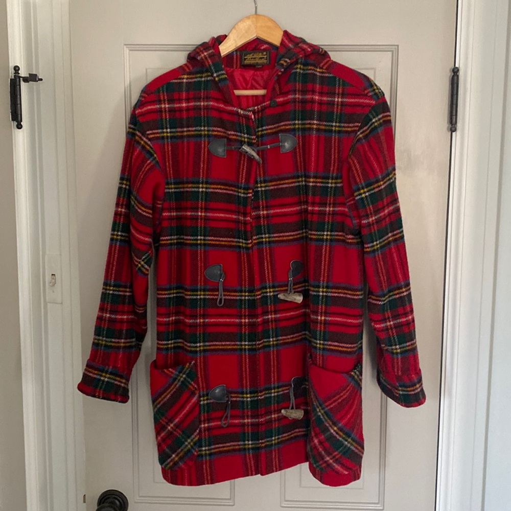 Vintage Wool Plaid Coat